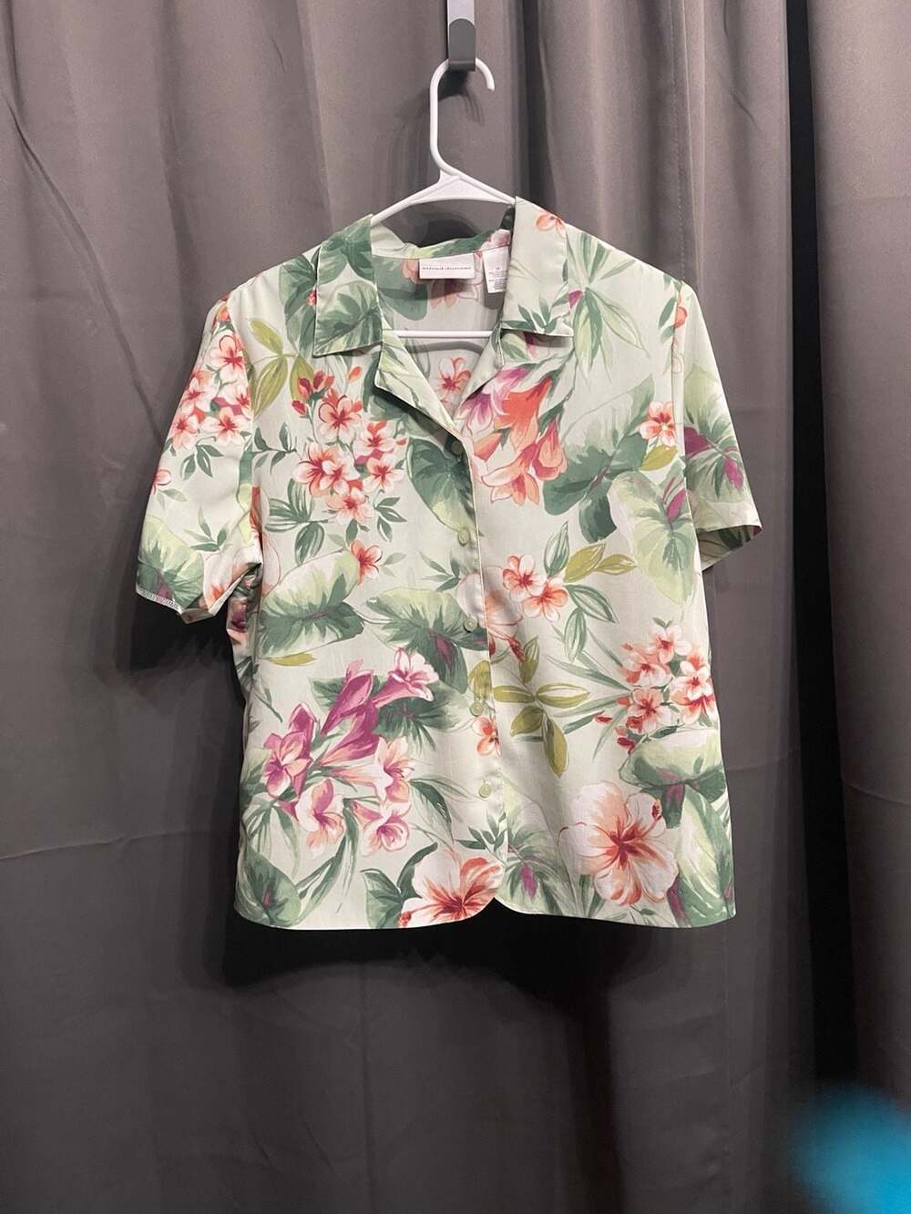 Alfred Dunner Women's Floral Print Button Up Shirt Size 12